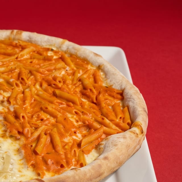 Penne Vodka Pizza.